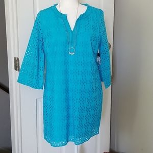 NWT Crown & Ivy Eyelet Dress Size 10 Petite